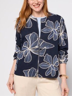 NWOT WynneCollection Embroidered Jacket